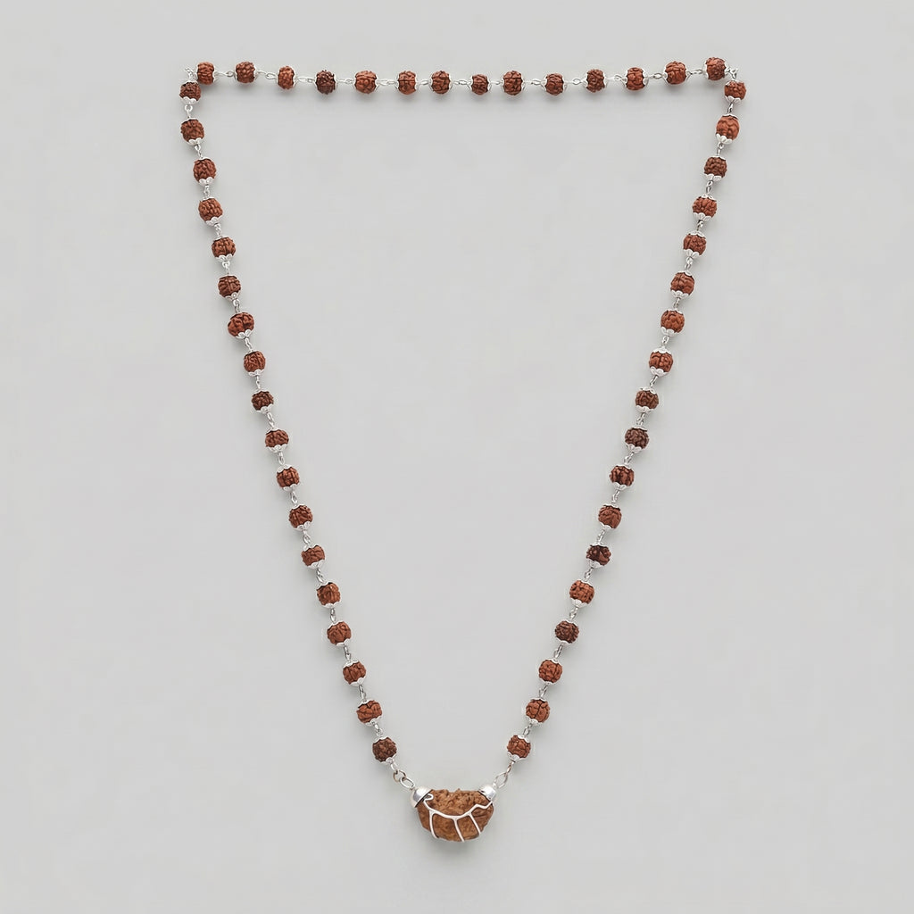 1 Mukhi Rudraksha Pendant — Silver Cap, Govt. Certified