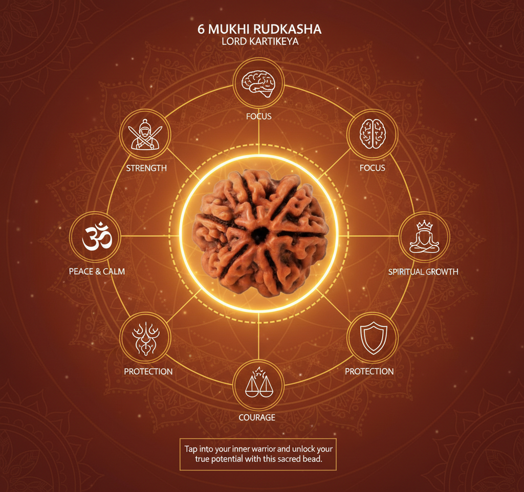 6 Mukhi Lab Certified Rudraksha