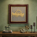 7 Horses Raw Pyrite Frame for Vastu & Prosperity