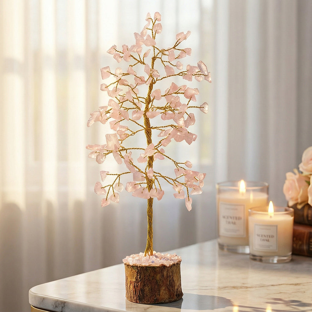 Rose Quartz Crystal Tree