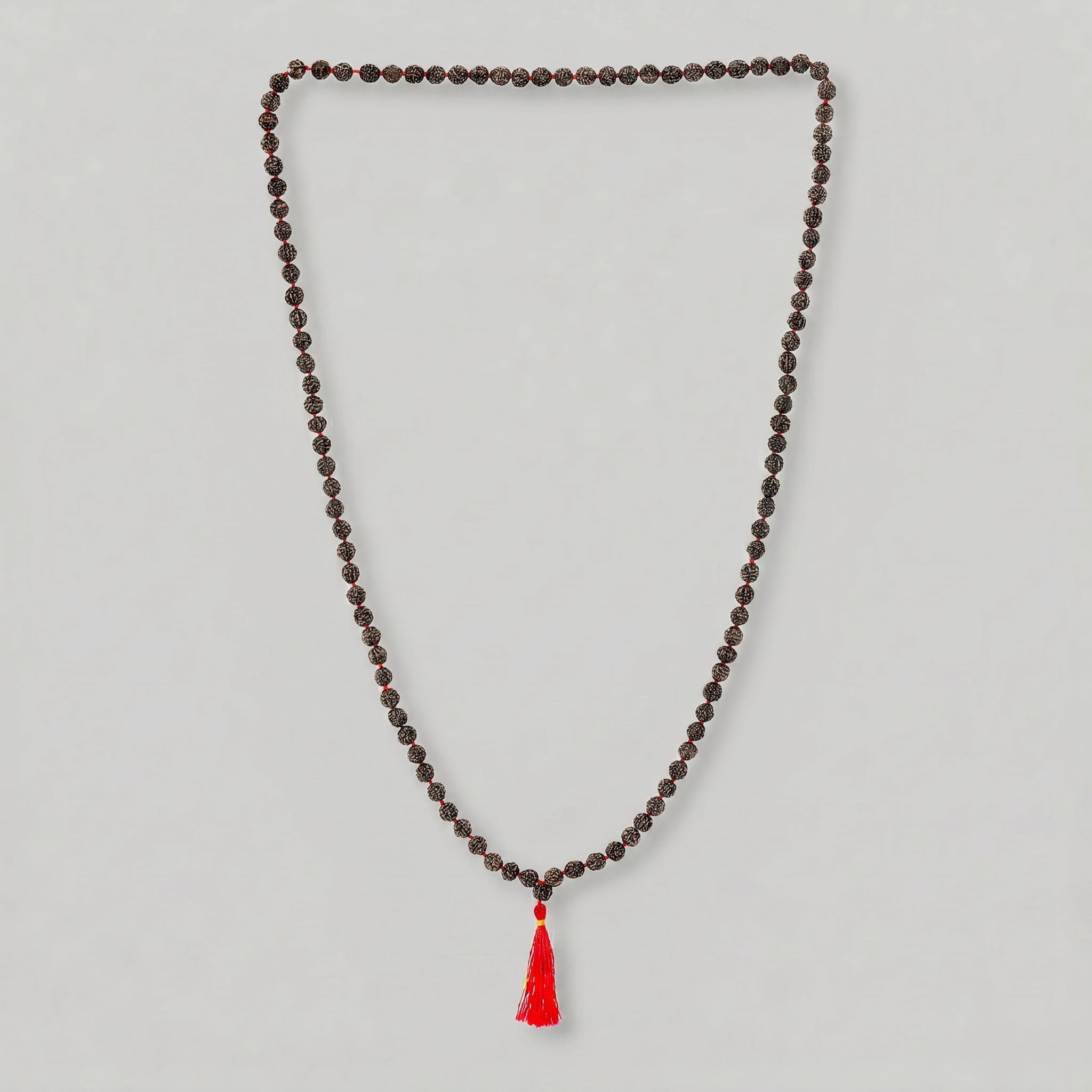 The Infinite Shield: Pure Black Rudraksha 108-Bead Mala