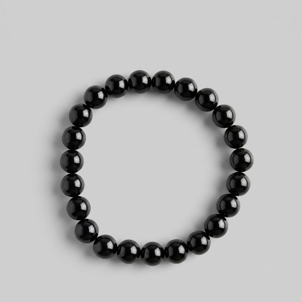 Black Tourmaline Bracelet for Aquarius (Kumbh Rashi) – Original 8mm