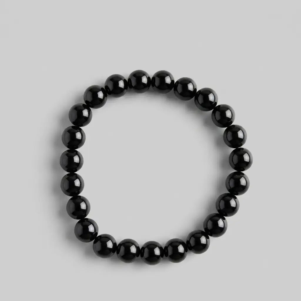 Black Tourmaline Bracelet for Aquarius (Kumbh Rashi) — Original 8mm — image 1
