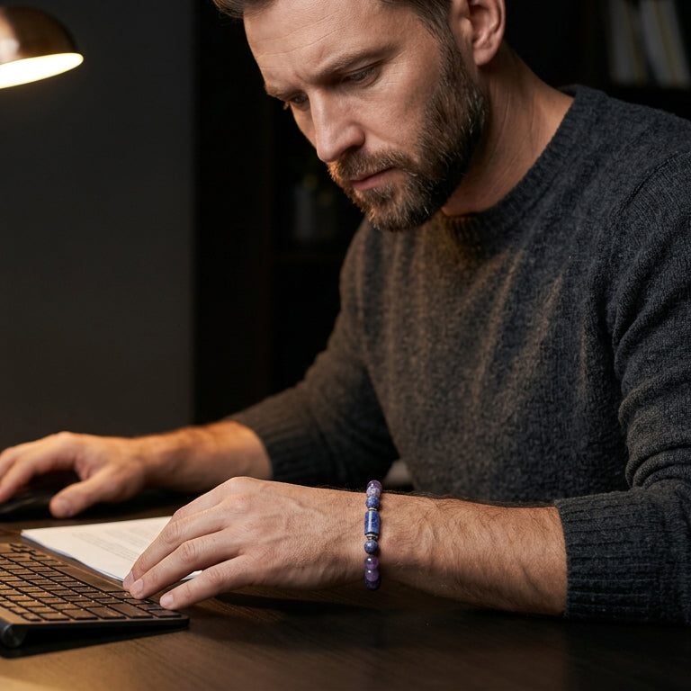 Amethyst Capricorn Bracelet: Spiritual Wisdom Crystals for Makar