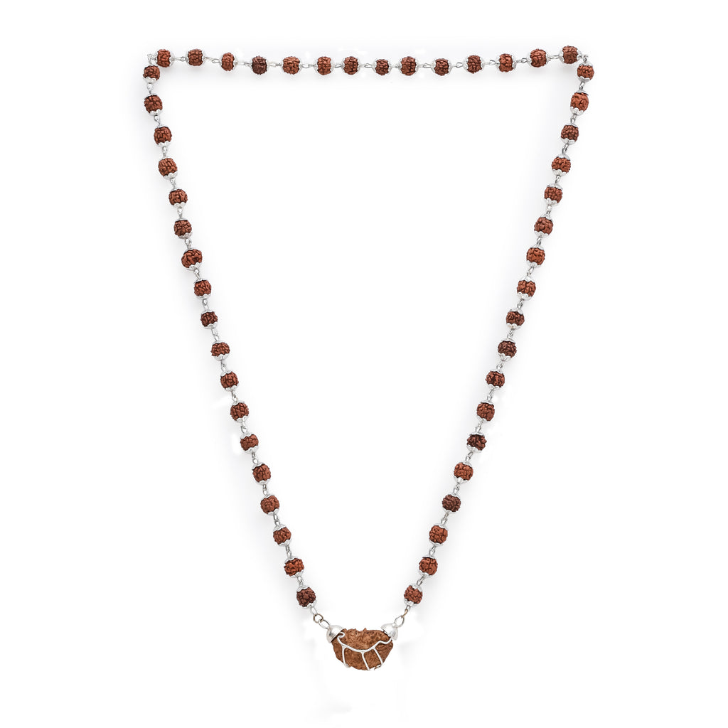 1 Mukhi Rudraksha Pendant with Silver Cap