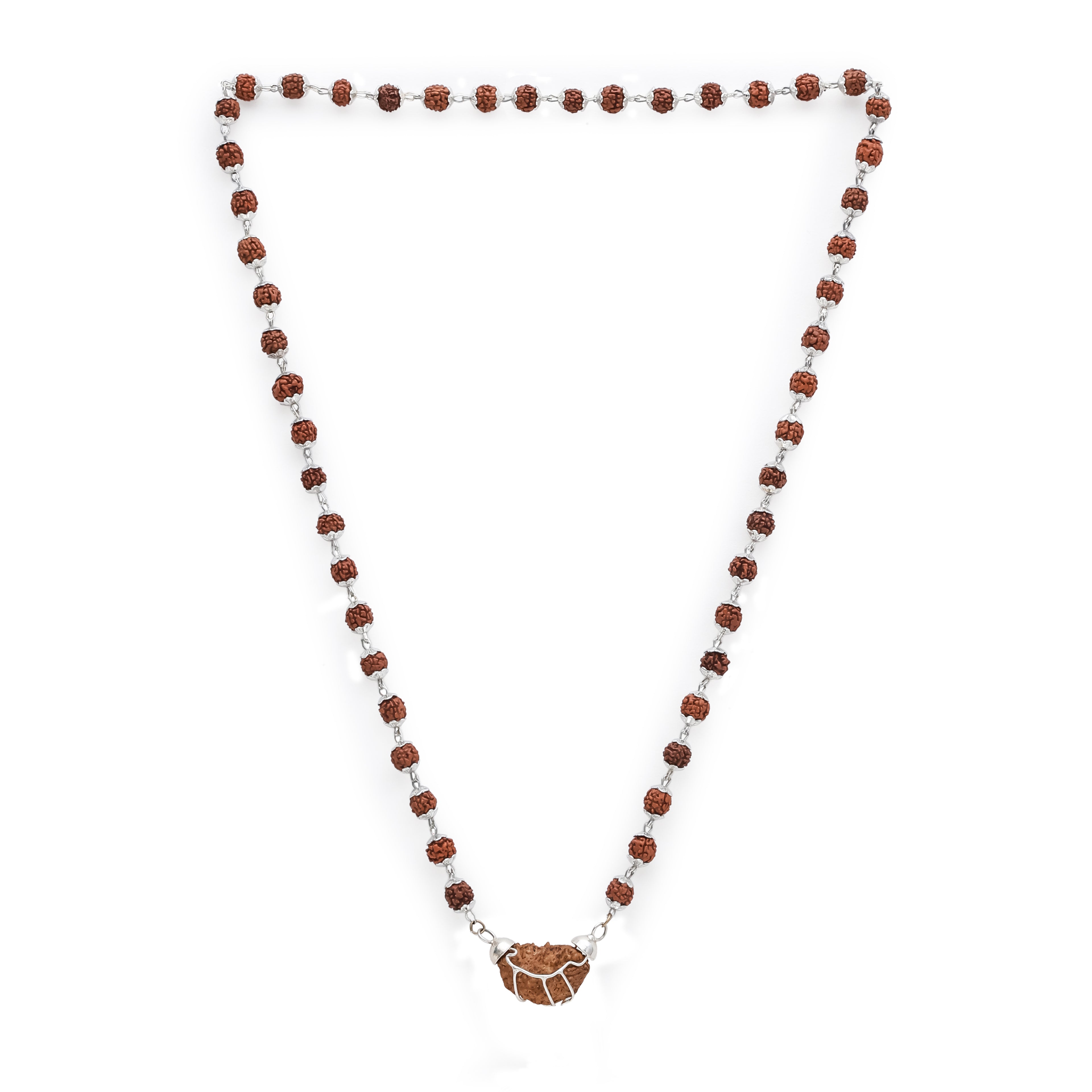 1 Mukhi Rudraksha Pendant with Silver Cap