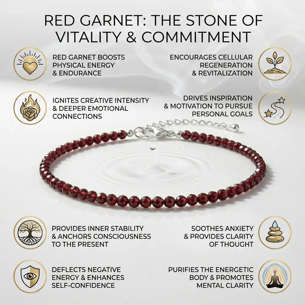 Red Garnet Anklet — image 4