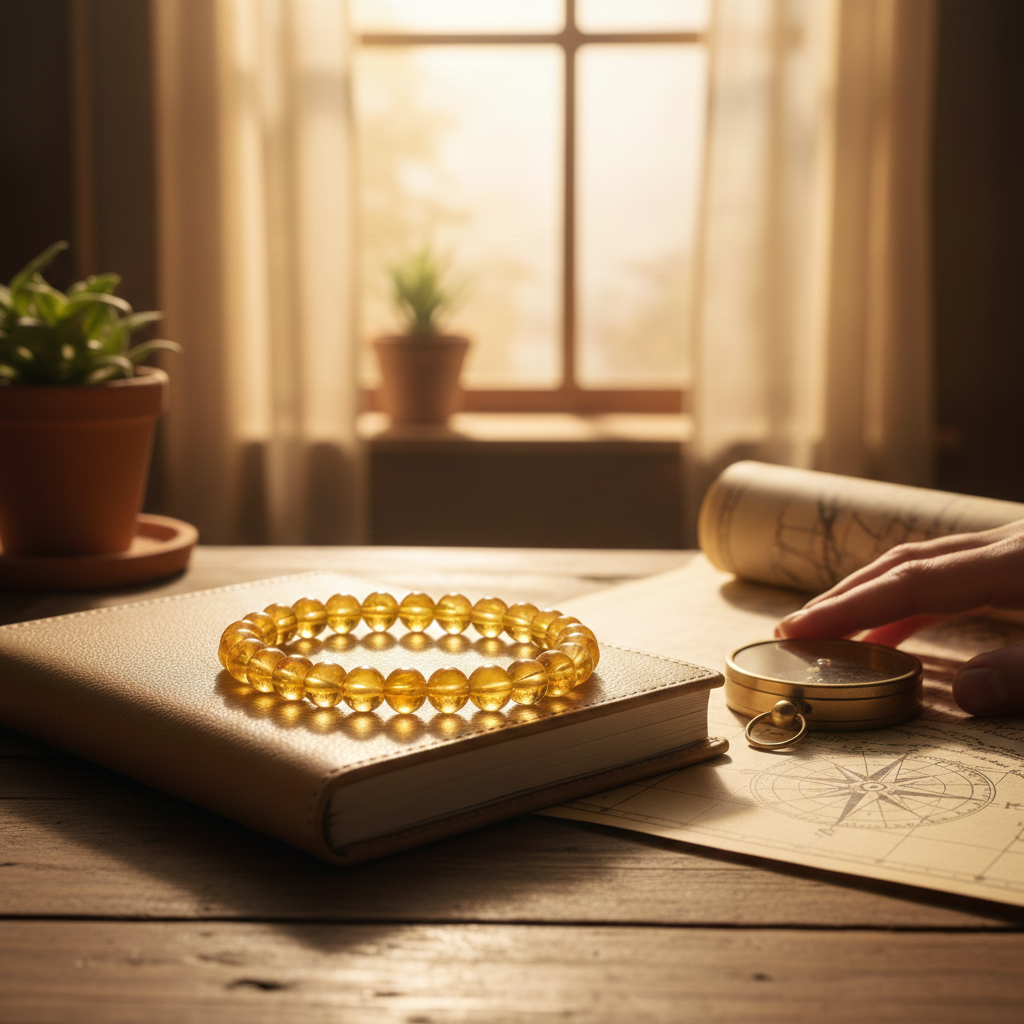 Citrine Sagittarius Bracelet: Abundance & Luck Crystals for Dhanu