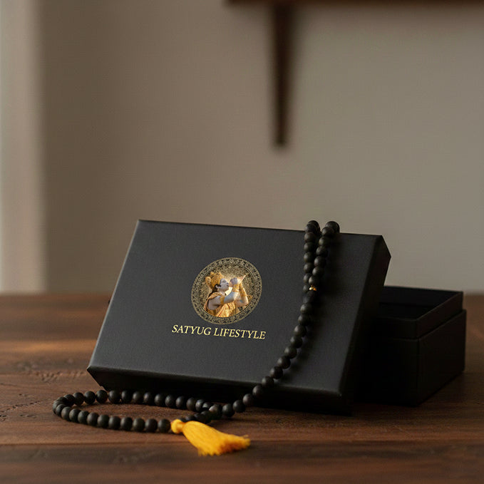 Original Karungali Malai 108-Beads Ebony Wood with Govt. Certified