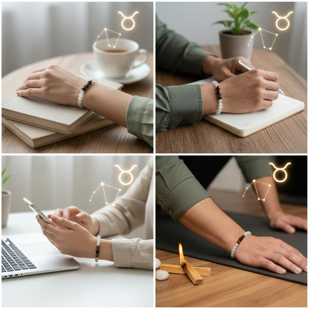 Selenite Taurus Bracelet: High-Vibe Clearing Crystals for Vrishabh