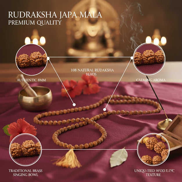 108 Beads Rudraksha Jaap Mala
