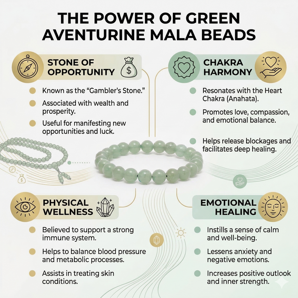 Green Aventurine Bracelet for Gemini: Luck, Opportunity & Green Aventurine Stone for Mithun Rashi