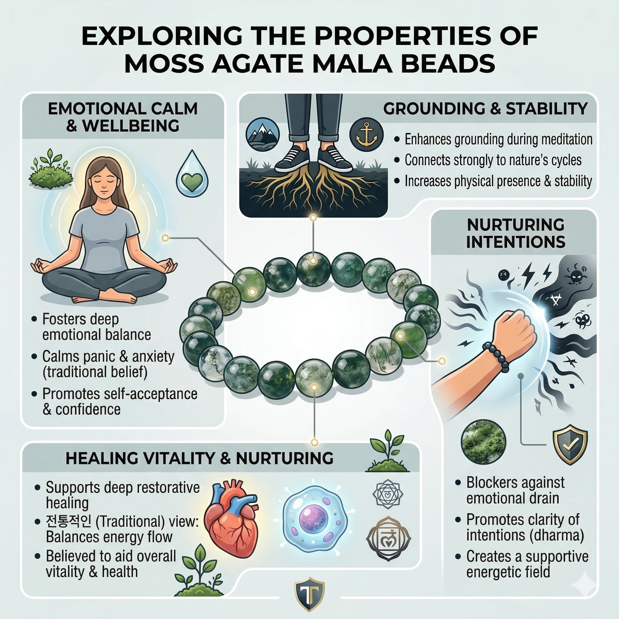 Green Agate Virgo Bracelet: Balance & Luck Crystals for Kanya