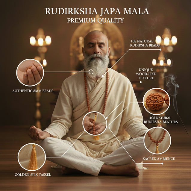 108 Beads Rudraksha Jaap Mala