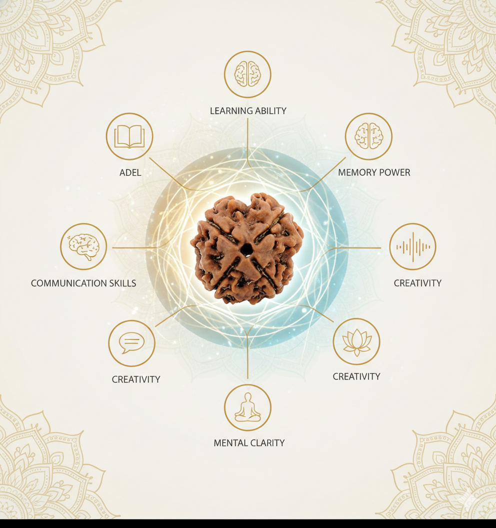 4 Mukhi Lab Certified Rudraksha