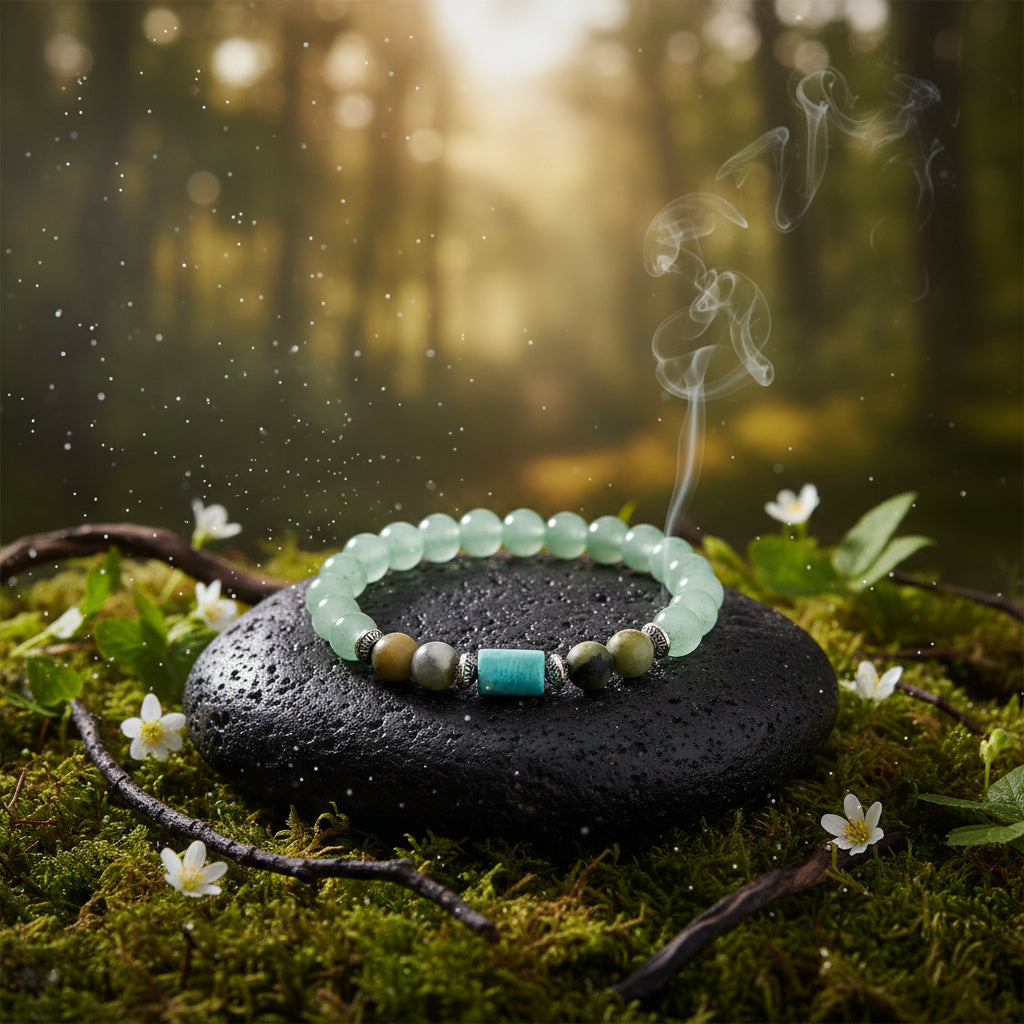 Green Aventurine Gemini Bracelet: Luck & Opportunity Crystals for Mithun