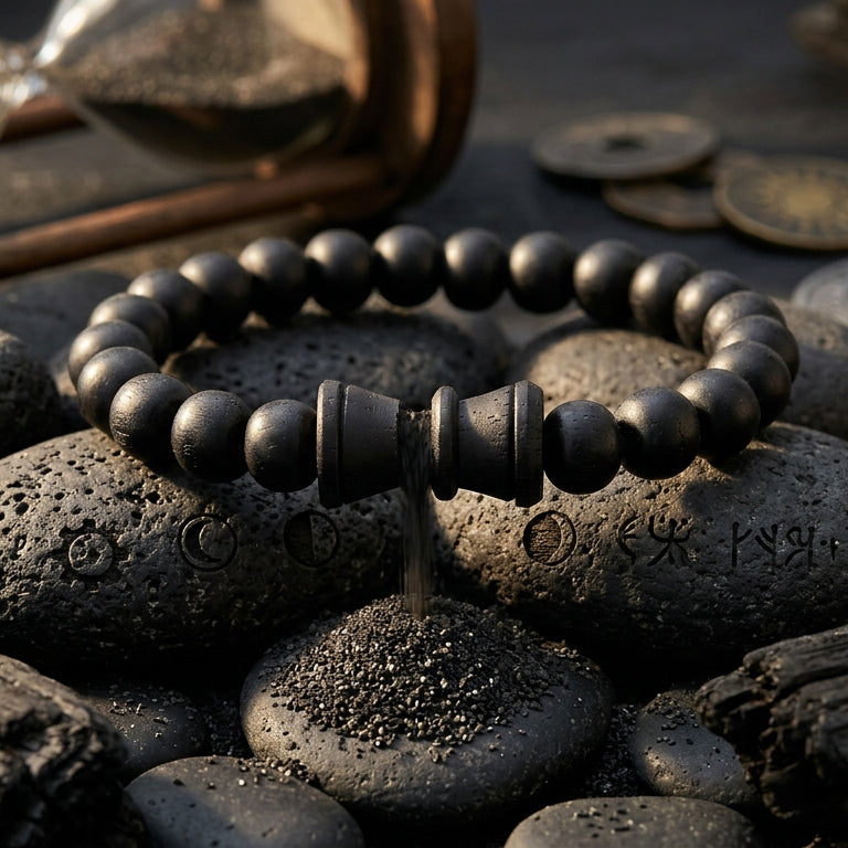 Karungali Malai Damru Bracelet with Govt. Certification