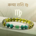 Green Agate Virgo Bracelet: Balance & Luck Crystals for Kanya