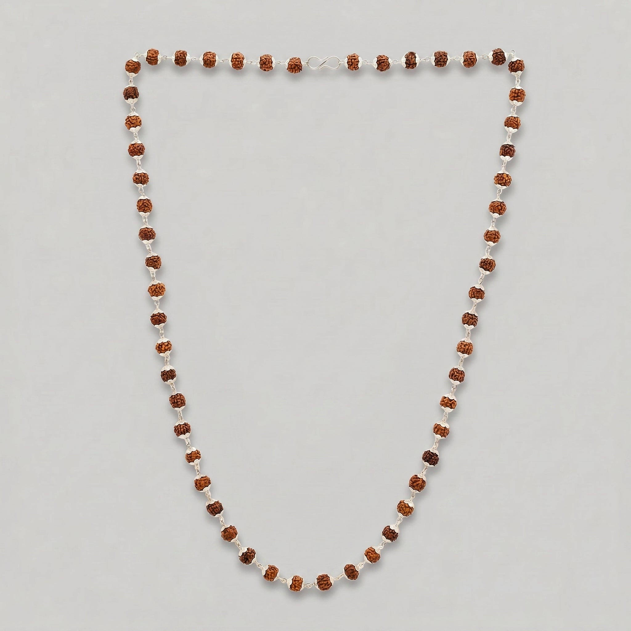 Rudraksha Mala with Golden Cap — 54 Beads, Govt. Certified
