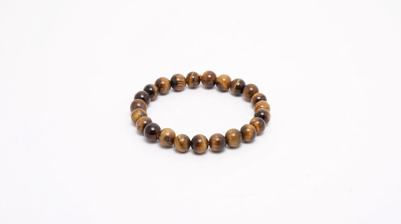 Tiger Eye Leo Bracelet: Protection & Courage Crystals for Singh
