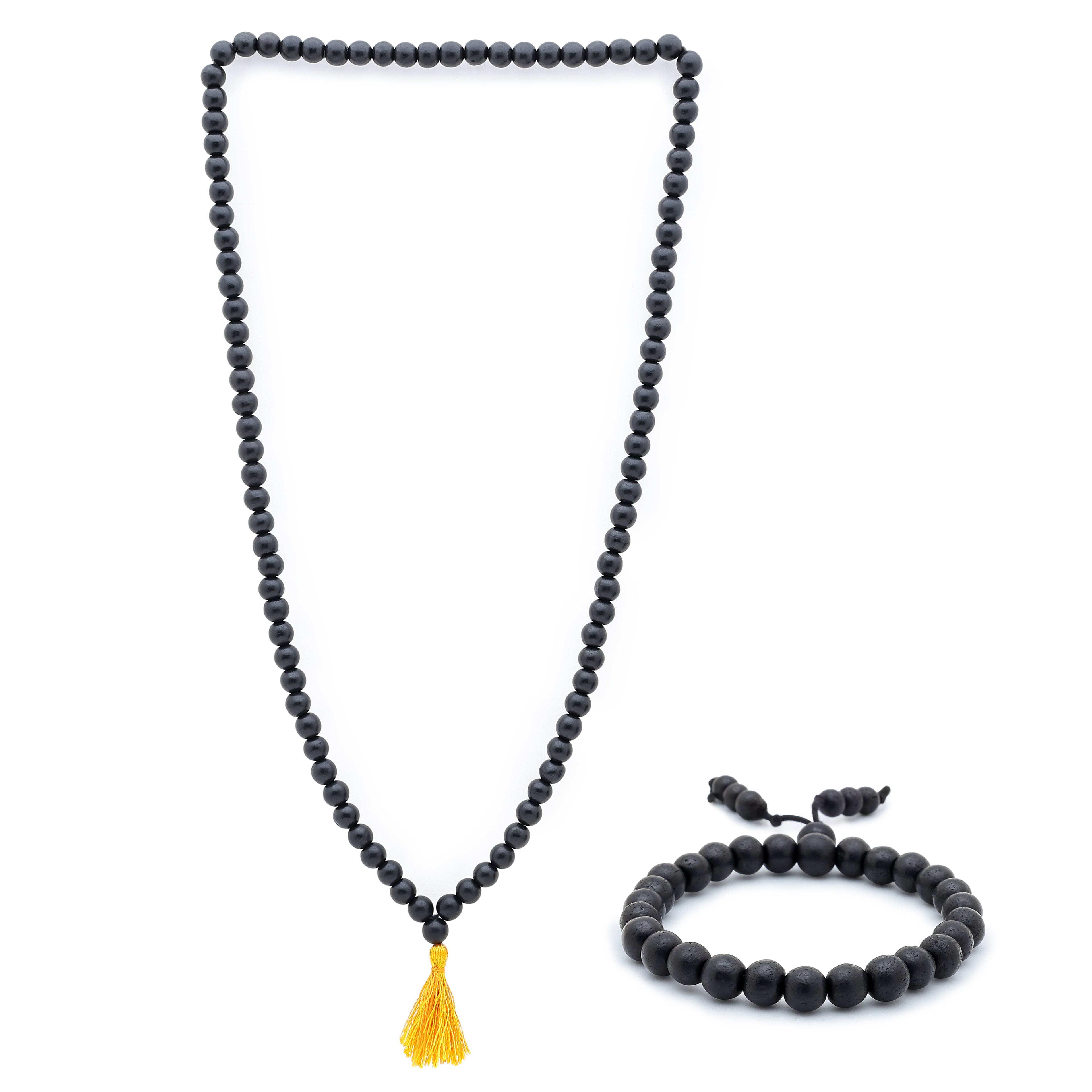 Original Karungali Malai 108-Beads & Karungali Malai Bracelet Combo with Govt. Certification