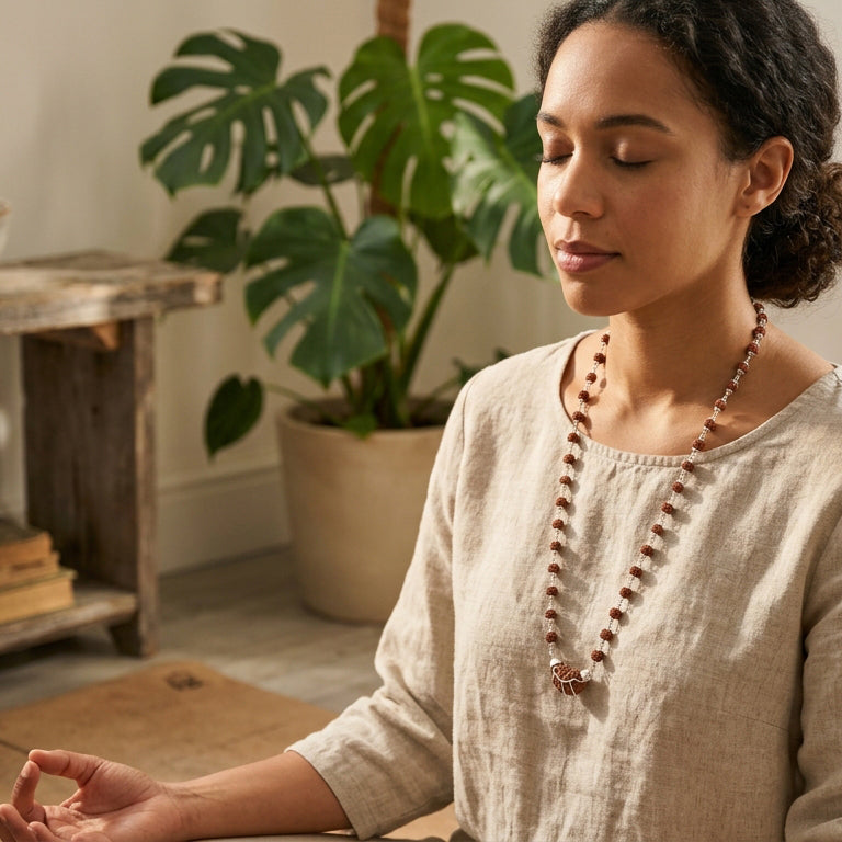 1 Mukhi Rudraksha Pendant with Silver Cap