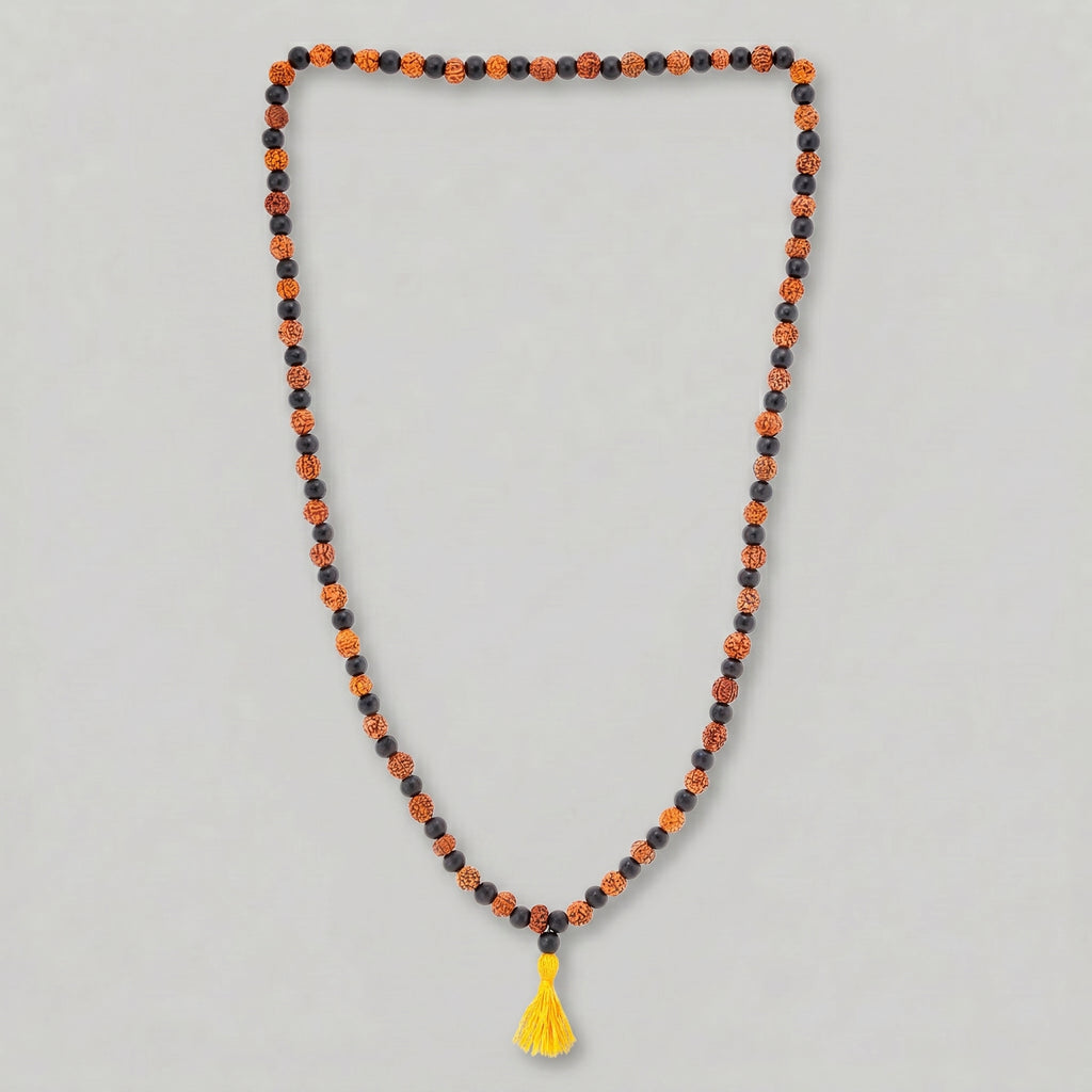 Karungali Rudraksha Mala — 108+1 Beads, Govt. Certified