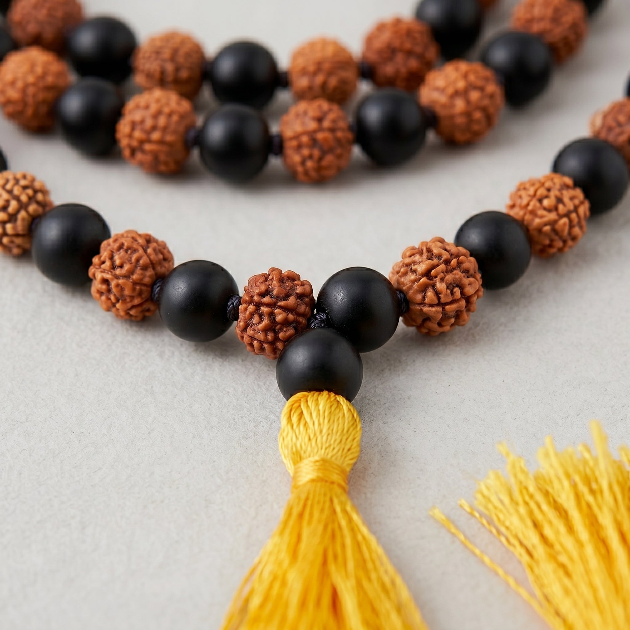 Karungali Rudraksha Mala — 108+1 Beads, Govt. Certified