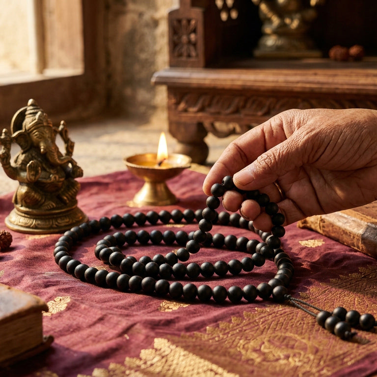 108-Bead Original Karungali Stretchable Mala