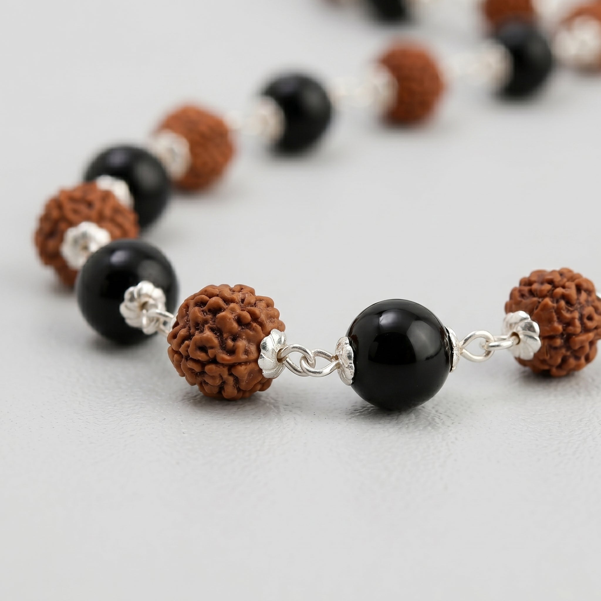 Rudraksha & Karungali Mala 54 Beads(6mm) | Spiritual Protection, Wisdom & Positivity | Rudraksha Mala Original | Karungali Mala Original