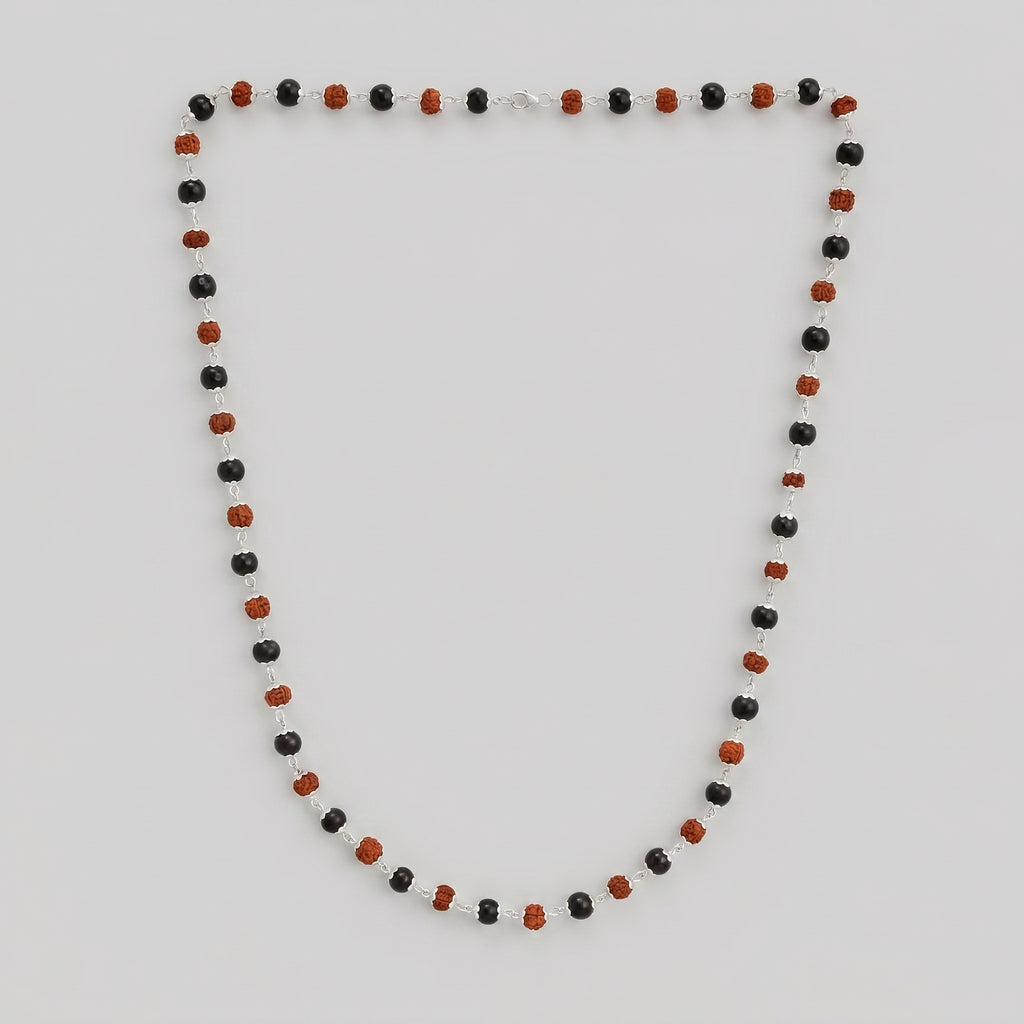 Rudraksha & Karungali Mala 54 Beads(6mm) | Spiritual Protection, Wisdom & Positivity | Rudraksha Mala Original | Karungali Mala Original
