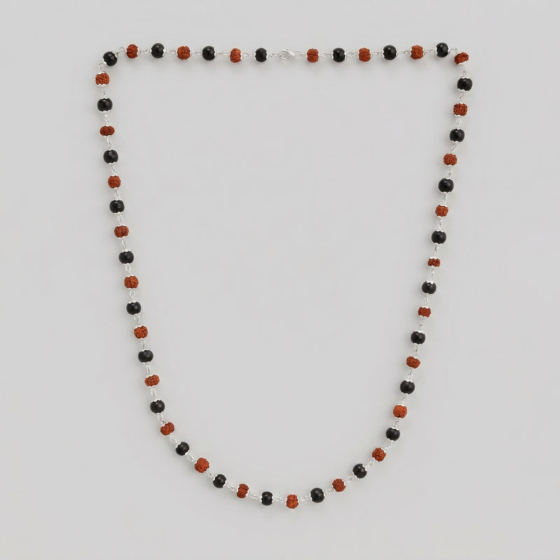 Rudraksha & Karungali Mala 54 Beads (6mm) — Spiritual Protection — image 1