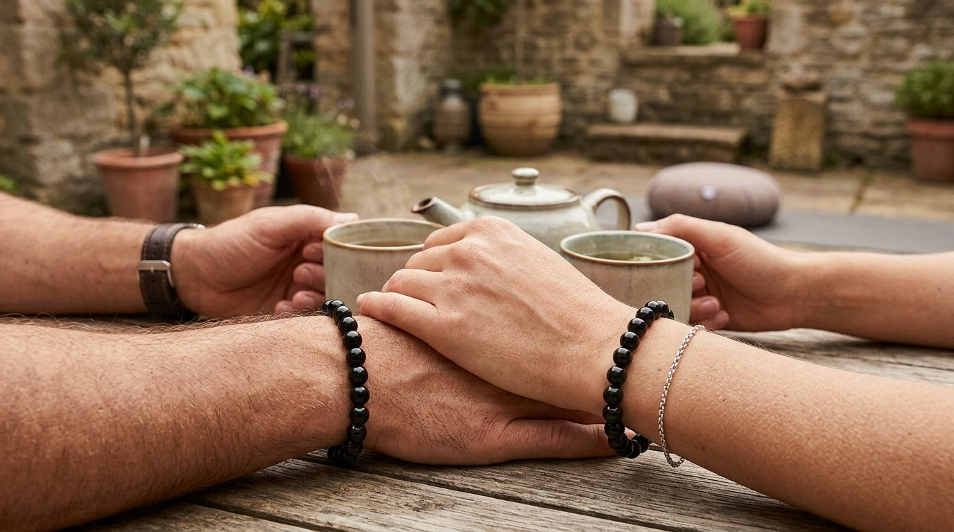 Black Tourmaline Aquarius Bracelet: Protection & Grounding Crystals for Kumbh