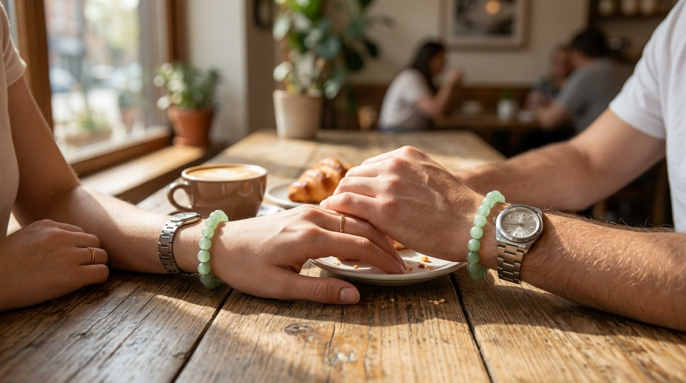 Green Aventurine Gemini Bracelet: Luck & Opportunity Crystals for Mithun