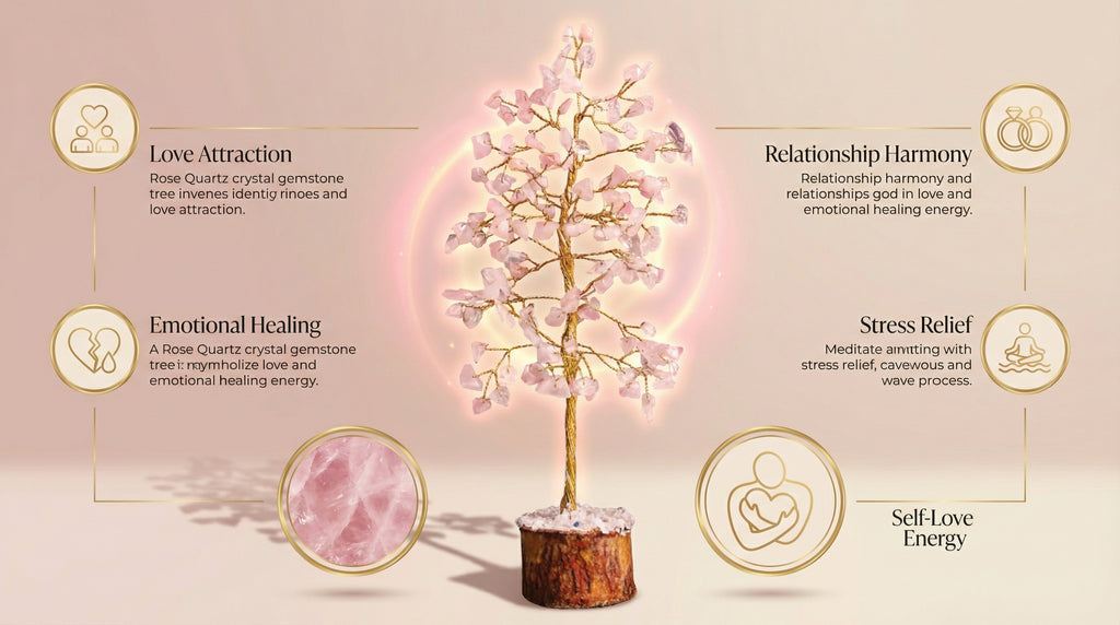 Rose Quartz Crystal Tree