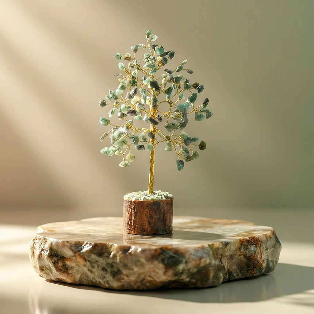 Green Jade Crystal Tree