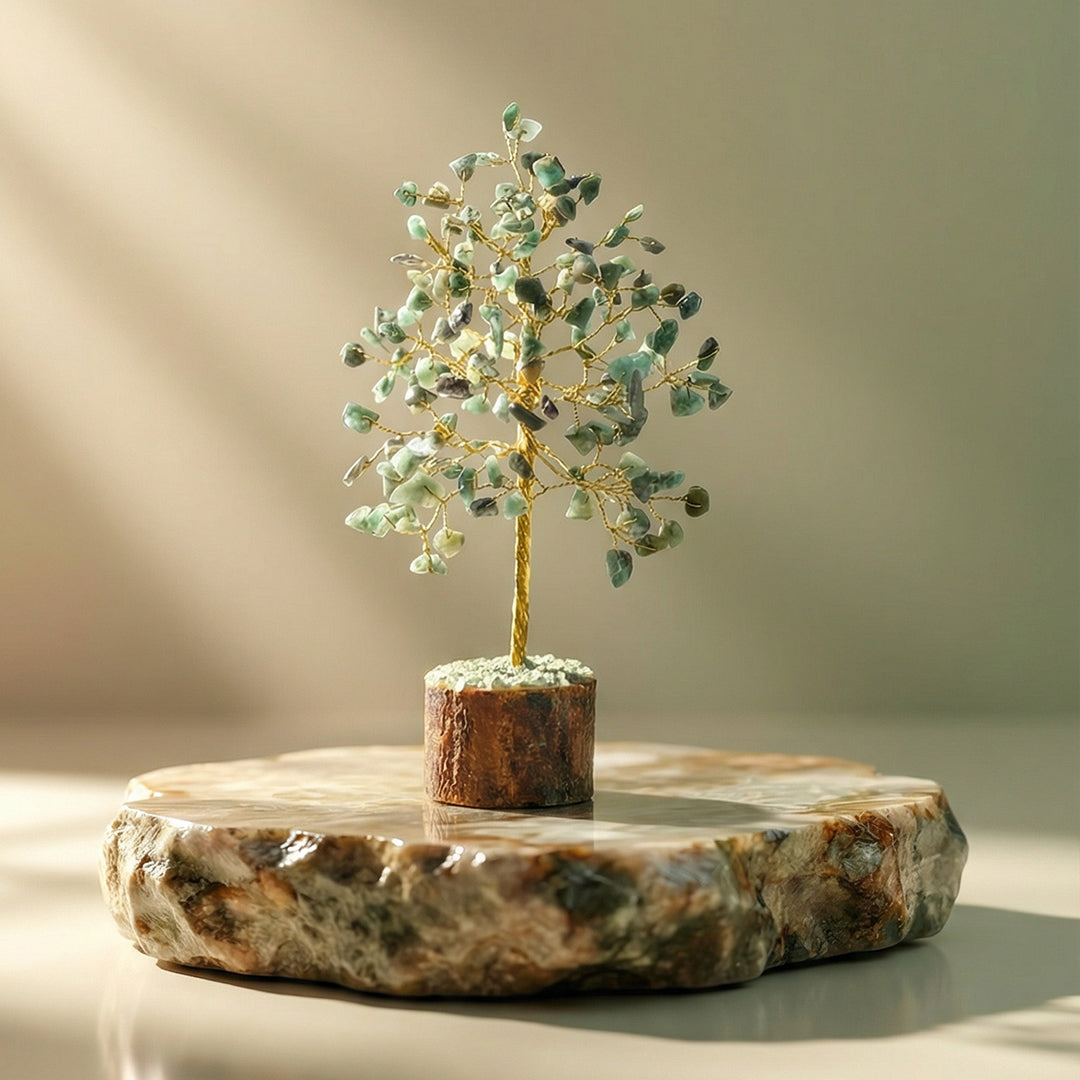 Green Jade Crystal Tree