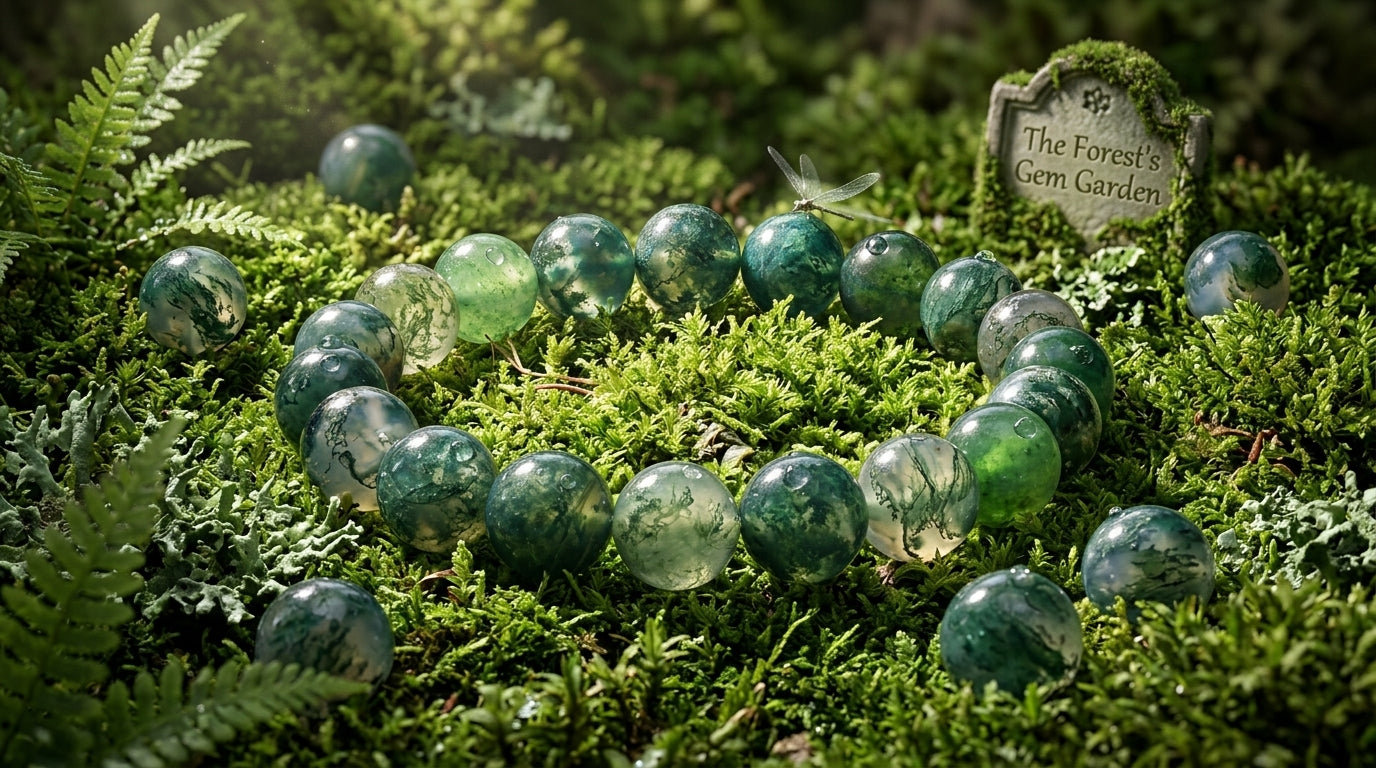 Green Agate Virgo Bracelet: Balance & Luck Crystals for Kanya