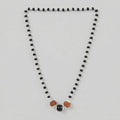 Karungali Mala with Silver Cap & 5 Mukhi Rudraksha | Original Rudraksha Jaap Mala for Meditation, Protection, Pooja, Healing, Spiritual Pendant | Shiva Necklace Jewellery