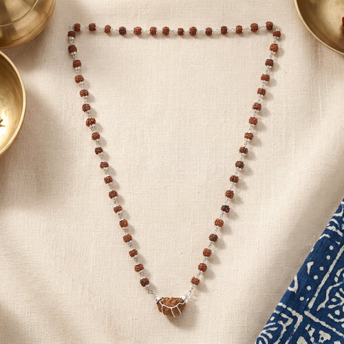 1 Mukhi Rudraksha Pendant with Silver Cap