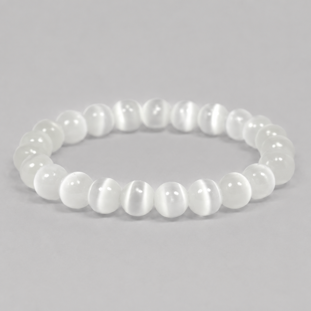 Selenite Bracelet for Taurus (Vrishabh Rashi) — Original 8mm — image 1