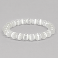 Selenite Bracelet for Taurus (Vrishabh Rashi) — Original 8mm — image 1