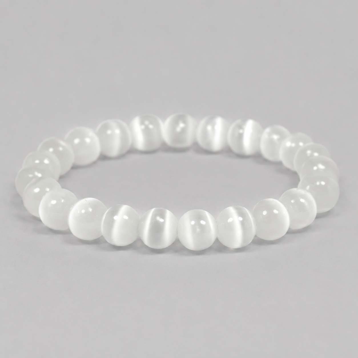 Selenite Bracelet for Taurus (Vrishabh Rashi) — Original 8mm — image 1